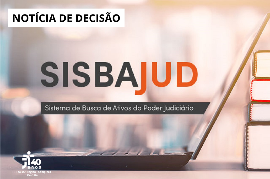 #ParaTodosVerem: banner com fundo rosado, onde está escrito SISBAJUD - SISTEMA DE BUSCA DE ATIVOS DO PODER JUDICIÁRIO
