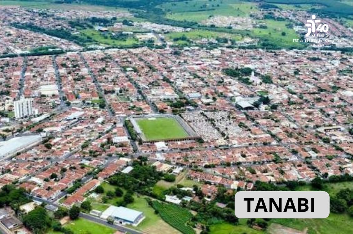 Foto aérea da cidade de Tanabi.